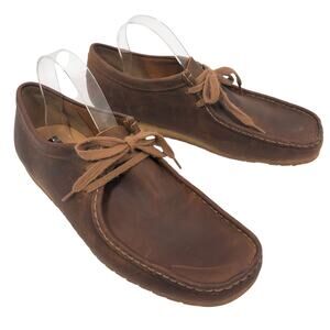 Clarks Wallabies Brown Leather Loafers